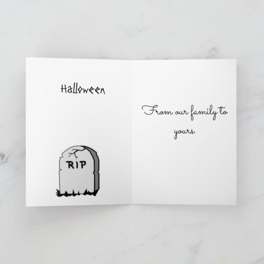 Wishing you a Spooktacular Halloween card Kaart (Binnen)