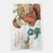 Wishing You Christmas Cheer by Ellen Clapsaddle Theedoek (Verticaal)