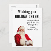 Wishing you HOLIDAY CHEER Briefkaart (Voorkant / Achterkant)
