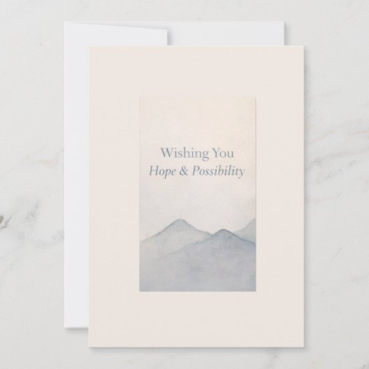 Wishing You Hope & Possibility – Elegant New Year  Feestdagenkaart (Voorkant)
