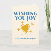 Wishing You Joy Versatile Custom Typography Kaart (Voorkant)