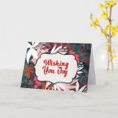 Wishing You Joy – Winter Floral Congratulations  Kaart (Gele Bloem)