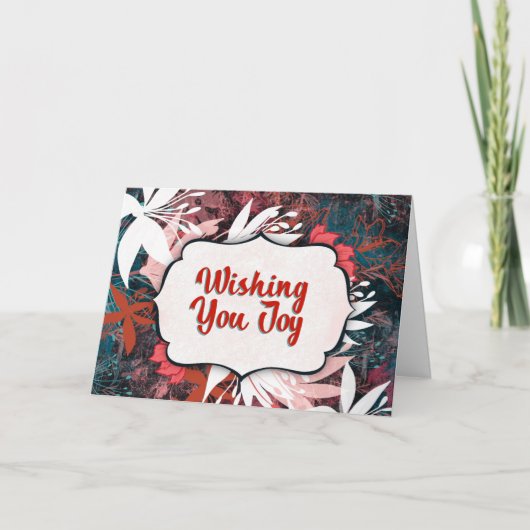 Wishing You Joy – Winter Floral Congratulations  Kaart (Voorkant)