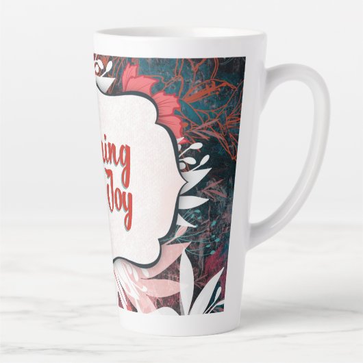 Wishing You Joy – Winter Floral Congratulations Latte Mok (Rechts)