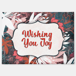 Wishing You Joy – Winter Floral Congratulations  Magneet