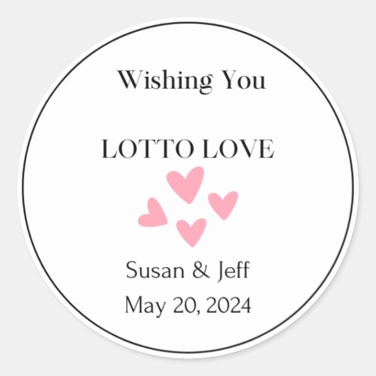Wishing You Lotto Love Label (Voorkant)