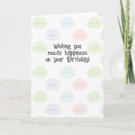 Wishing you mochi happiness Birthday Card Kaart