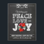 Wishing you peace love and Joy Feestdagenkaart<br><div class="desc">Wishing you peace love and Joy</div>