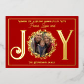 Wishing You Vakantie Seizoen Vrede en Liefde Folie Feestdagenkaart (Voorkant)