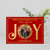 Wishing You Vakantie Seizoen Vrede en Liefde Folie Feestdagenkaart (Staand Voorkant)