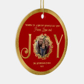 Wishing You Vakantie Seizoen Vrede en Liefde Keramisch Ornament (Rechts)