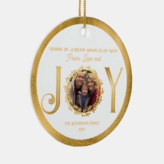 Wishing You Vakantie Seizoen Vrede en Liefde Keramisch Ornament (Rechts)