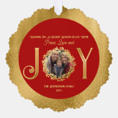 Wishing You Vakantie Seizoen Vrede en Liefde Ornament Kaart (Voorkant)