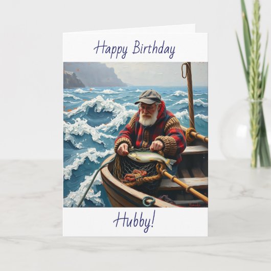 Wishing your Husband a Happy Birthday | Fishing  Kaart (Voorkant)