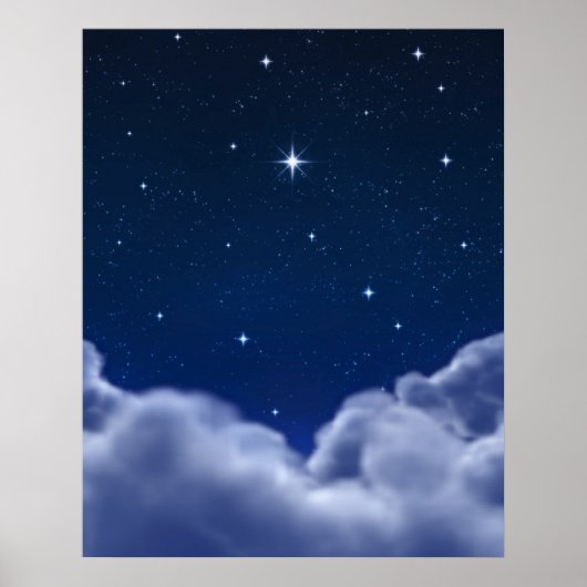Wishingster over wolken poster (Voorkant)