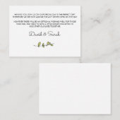 Wishkaardkaart Informatiekaartje (Voorkant / Achterkant)