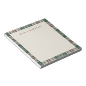 Wishlist Note Pad - Classic Christmas Plaid Notitieblok (Schuin)