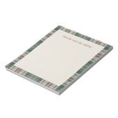 Wishlist Note Pad - Classic Christmas Plaid Notitieblok (Linkerzijde)