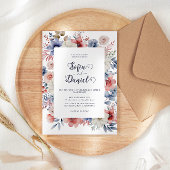 Wishpering Blooms Waterverf Winterbruiloft Kaart