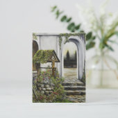 Wishwell tuin ~Oil Painiting Briefkaart (Staand voorkant)