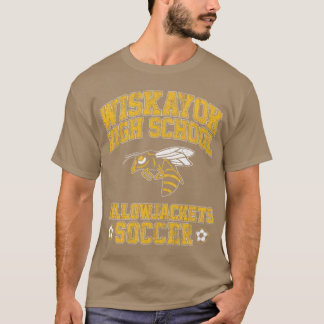 Wiskayok High School Yellowjackets Voetbal Yellowj T-shirt