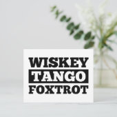 Wiskey Tango Foxtrot Briefkaart (Staand voorkant)