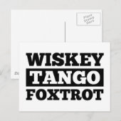 Wiskey Tango Foxtrot Briefkaart (Voorkant / Achterkant)