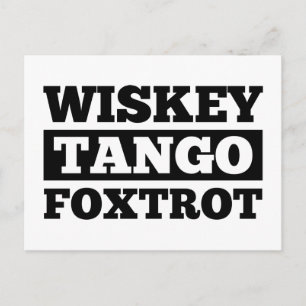 Wiskey Tango Foxtrot Briefkaart
