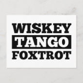 Wiskey Tango Foxtrot Briefkaart (Voorkant)