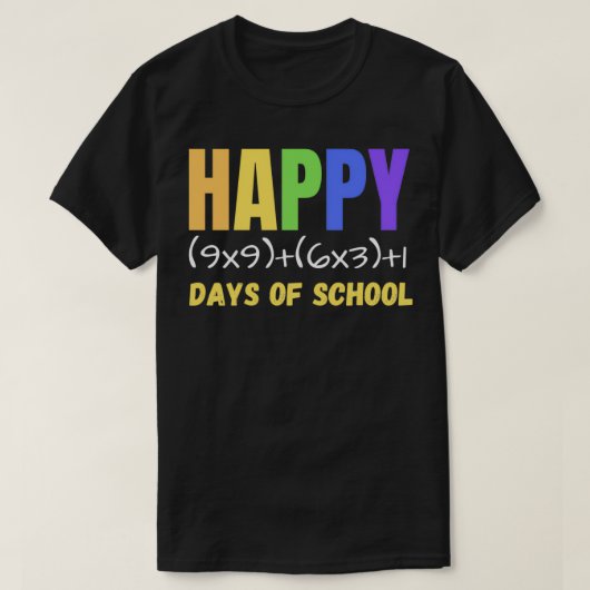 Wiskunde 100 dagen op school t-shirt (Design voorkant)