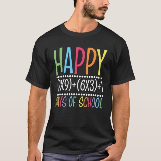 Wiskunde 100 dagen van de leerlingenstudie t-shirt (Voorkant)