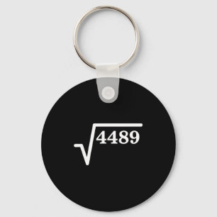 Wiskunde 4489, Perfecte Vierkante Wiskundegrap Voo Sleutelhanger
