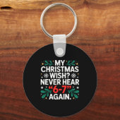 Wiskunde 67 Meme Grappig Zes Zeven Kerst Student 6 Sleutelhanger (Voorkant)