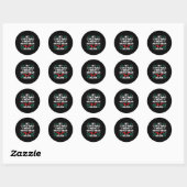 Wiskunde 67 Meme Grappig Zes Zeven Kerstmis Studen Ronde Sticker (Vel)