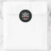 Wiskunde 67 Meme Grappig Zes Zeven Kerstmis Studen Ronde Sticker (Tas)