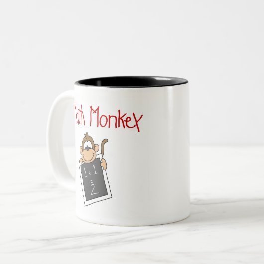 Wiskunde aap tweekleurige koffiemok (Voorkant links)