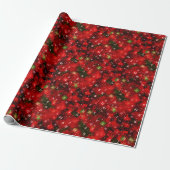 Wiskunde Abstracte Kerst Rood Groen Cadeaupapier (Uitgerold)