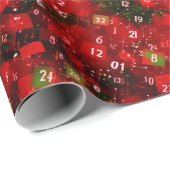 Wiskunde Abstracte Kerst Rood Groen Cadeaupapier (Rol Hoek)