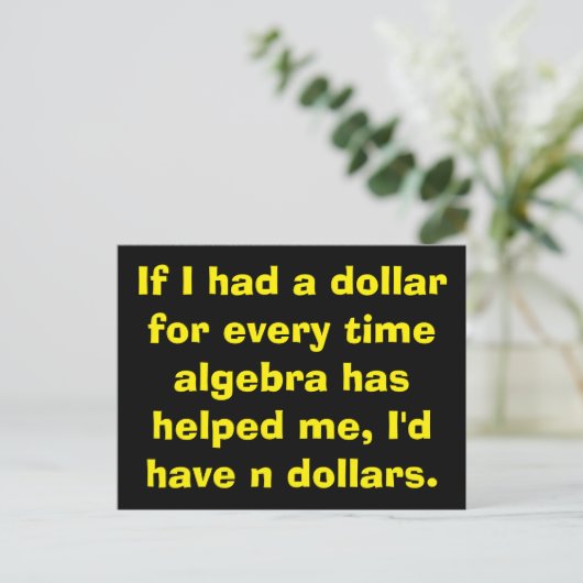 Wiskunde Algebra Briefkaarten (Staand voorkant)
