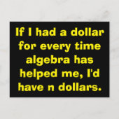 Wiskunde Algebra Briefkaarten (Voorkant)