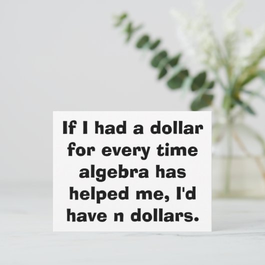 Wiskunde algebra Briefkaarten (Staand voorkant)