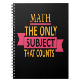 Wiskunde alleen onderwerp dat geteld wordt notitieboek (Voorkant)
