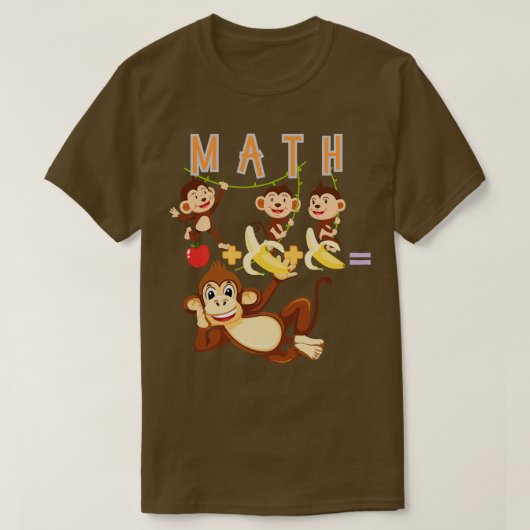Wiskunde Apen T-shirt (Design voorkant)