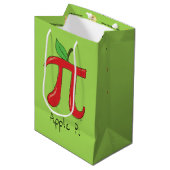 Wiskunde Apple Pi Symbool Teacher Cute Cartoon Medium Cadeauzakje (Voorkant Gekanteld)