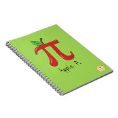 Wiskunde Apple Pi Symbool Teacher Cute Cartoon Notitieboek (Rechterzijde)