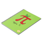 Wiskunde Apple Pi Symbool Teacher Cute Cartoon Notitieboek (Linkerzijde)