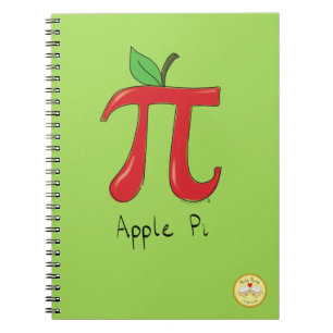 Wiskunde Apple Pi Symbool Teacher Cute Cartoon Notitieboek