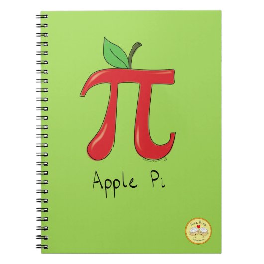 Wiskunde Apple Pi Symbool Teacher Cute Cartoon Notitieboek (Voorkant)