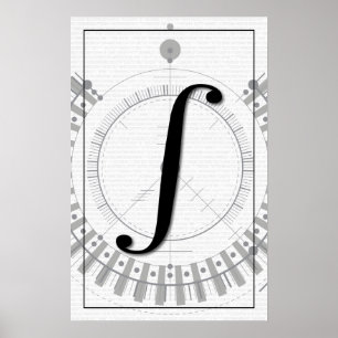 Wiskunde Art - Integraal Poster