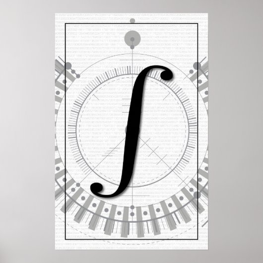 Wiskunde Art - Integraal Poster (Voorkant)